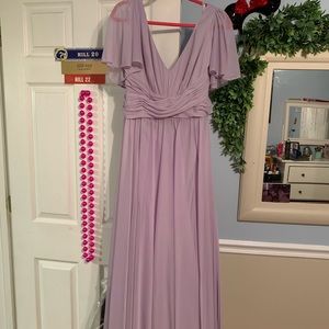 David’s bridal bridesmaid dress in lavender color